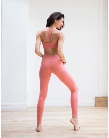 Legging long Rose corail