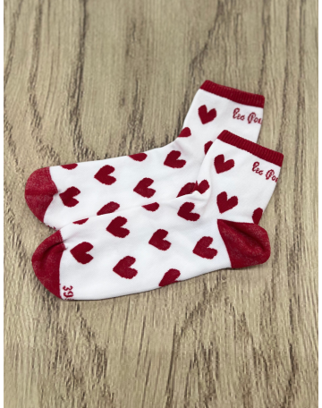 Chaussettes Coeur Framboise