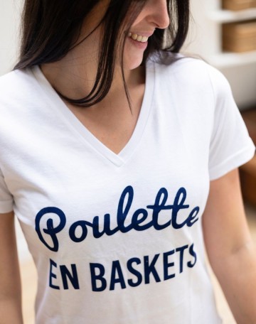 T-shirt Poulette en basket
